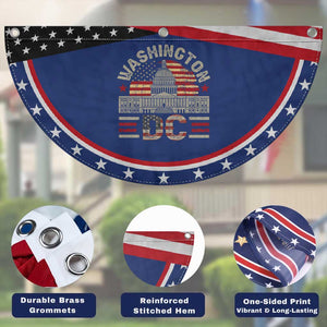Washington DC Patriotic Fan Flag Retro US Flag Souvenir Gift TS10 Print Your Wear