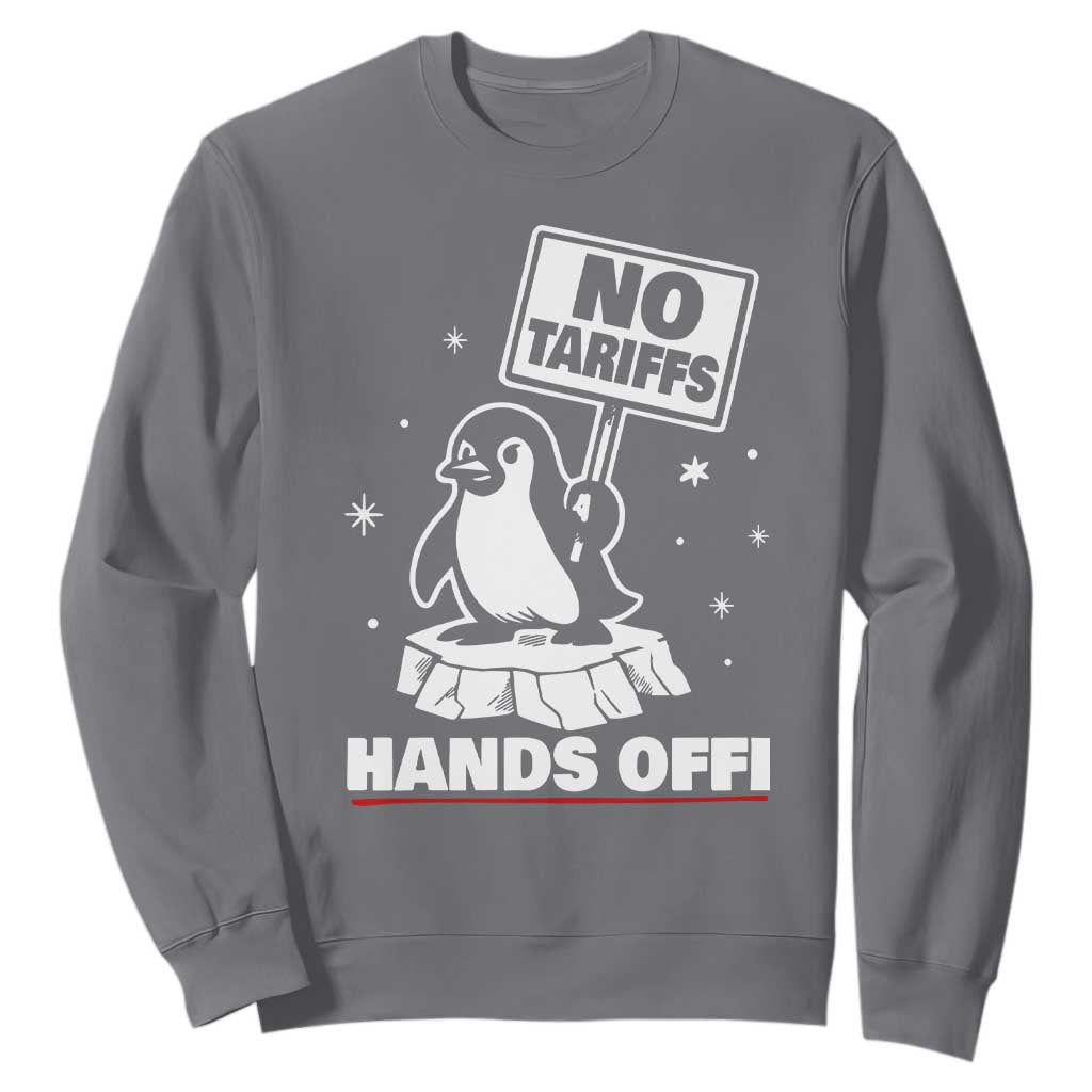Funny Resist Penguins Sweatshirt Tariffs on Penguins? Really TS10 Charcoal Print Your Wear