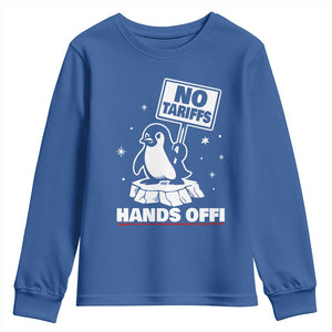 Funny Resist Penguins Youth Sweatshirt Tariffs on Penguins? Really TS10 Royal Blue Print Your Wear