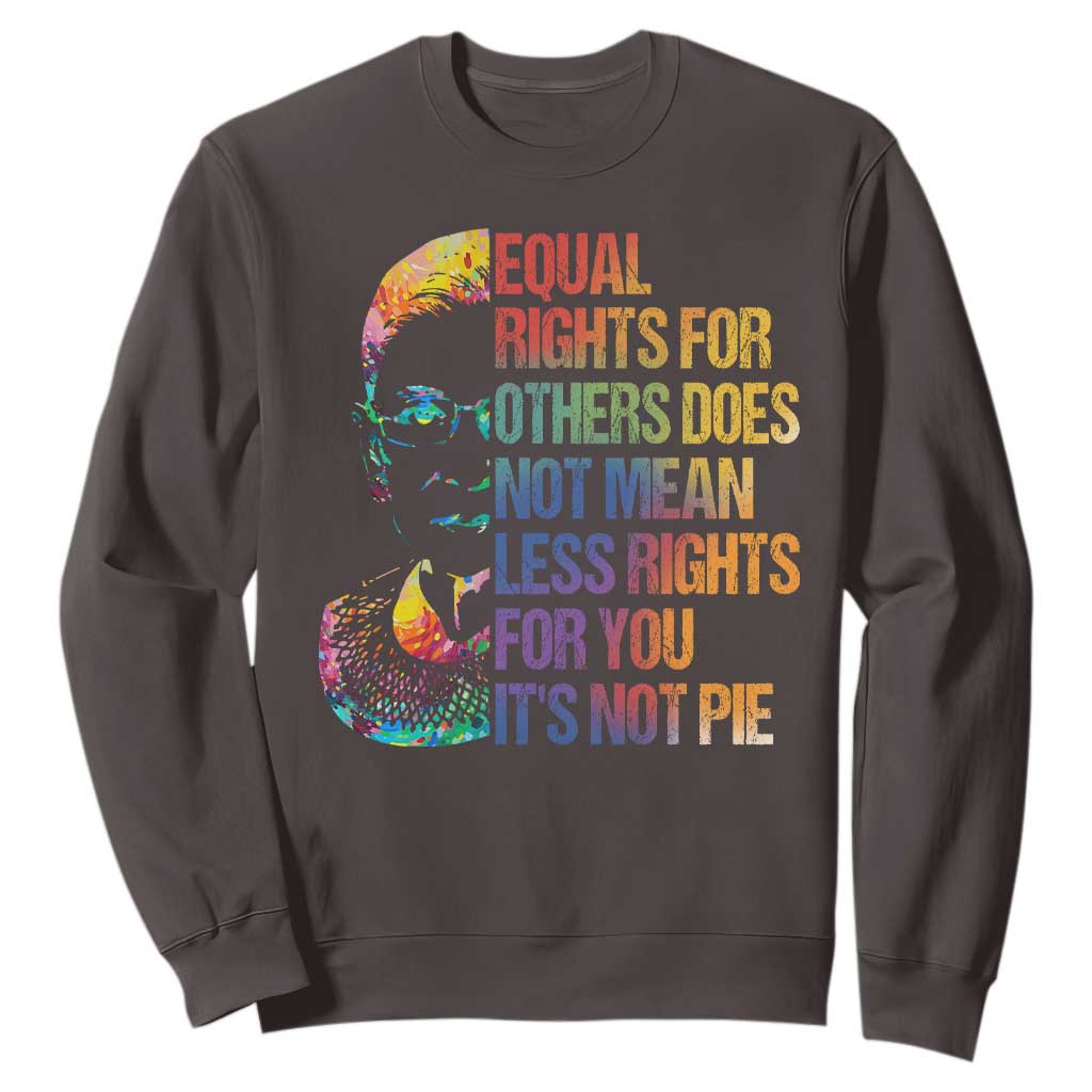 Notorious RBG Sweatshirt Feminist Citizen LGBTQ+ Equal Rights Advocate TS10 Dark Chocolate Print Your Wear