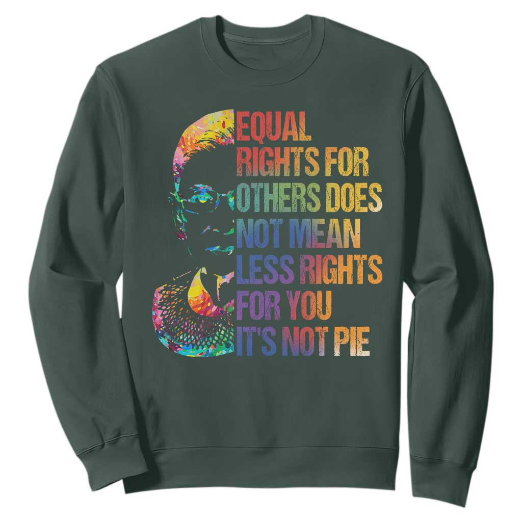 Notorious RBG Sweatshirt Feminist Citizen LGBTQ+ Equal Rights Advocate TS10 Dark Forest Green Print Your Wear