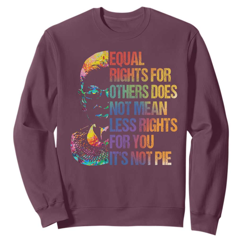 Notorious RBG Sweatshirt Feminist Citizen LGBTQ+ Equal Rights Advocate TS10 Maroon Print Your Wear