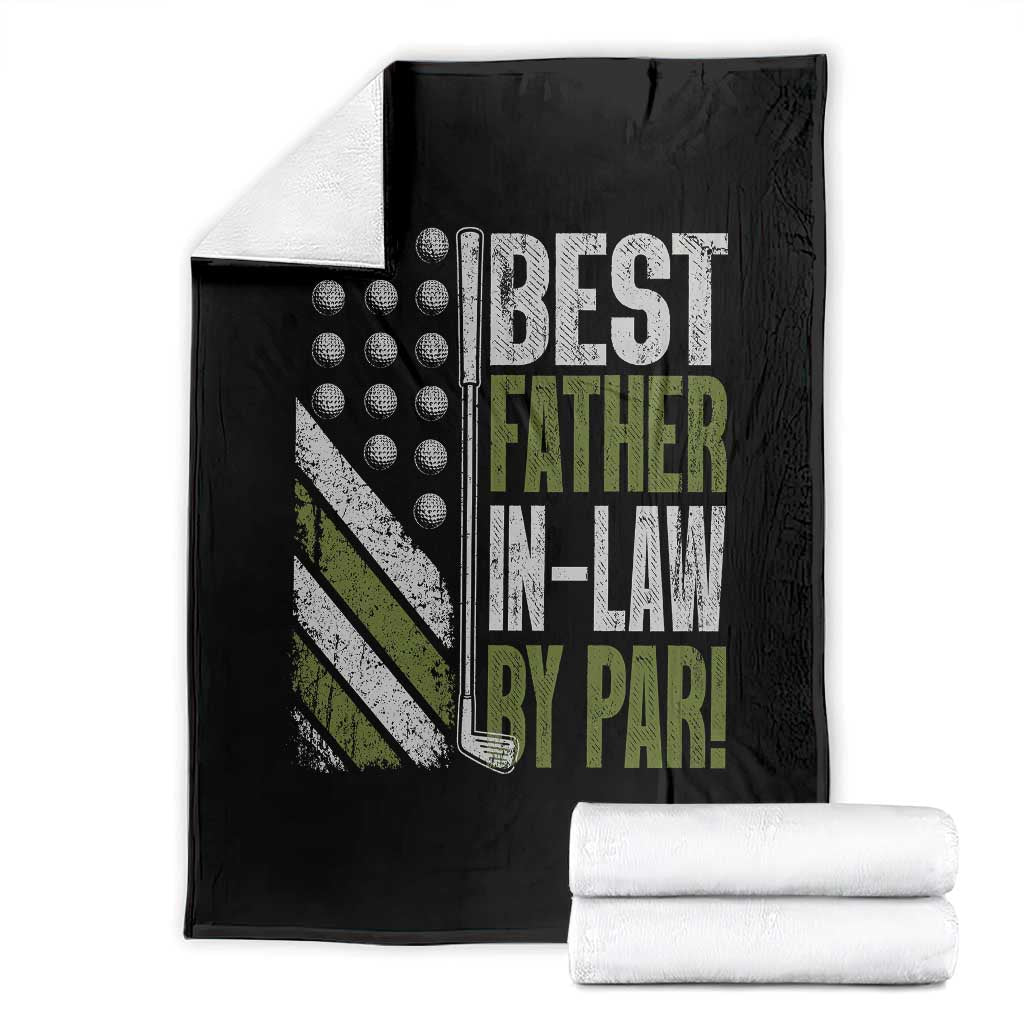Father In Law Golf Throw Blanket Best FIL By Par Fathers Day Gift for Golfers TS10 Black Print Your Wear