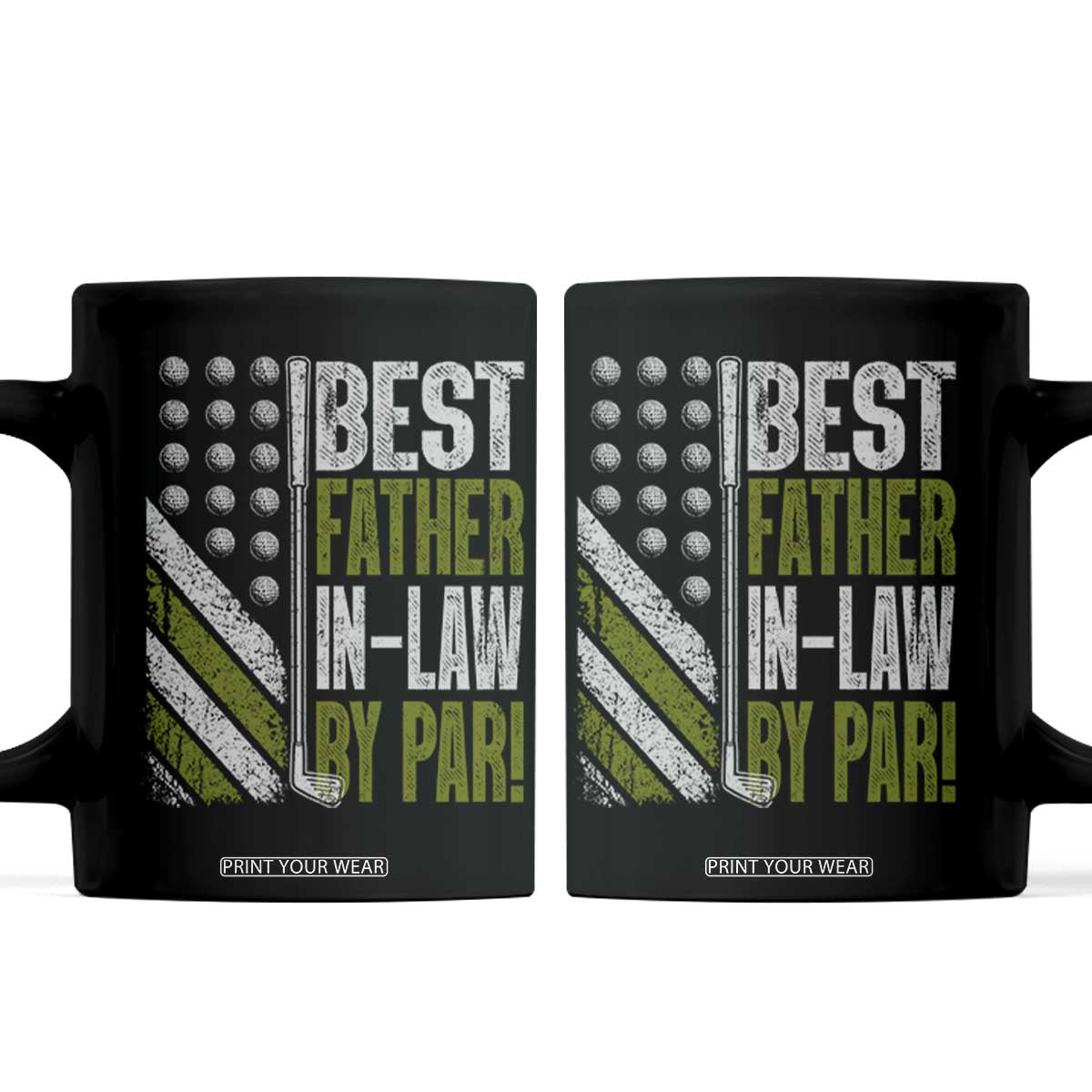 Father In Law Golf Coffee Mug Best FIL By Par Fathers Day Gift for Golfers TS10 Black Print Your Wear