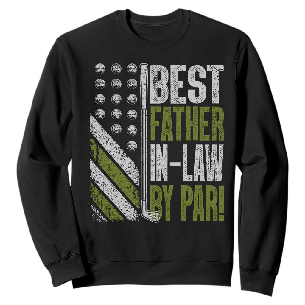Father In Law Golf Sweatshirt Best FIL By Par Fathers Day Gift for Golfers TS10 Black Print Your Wear