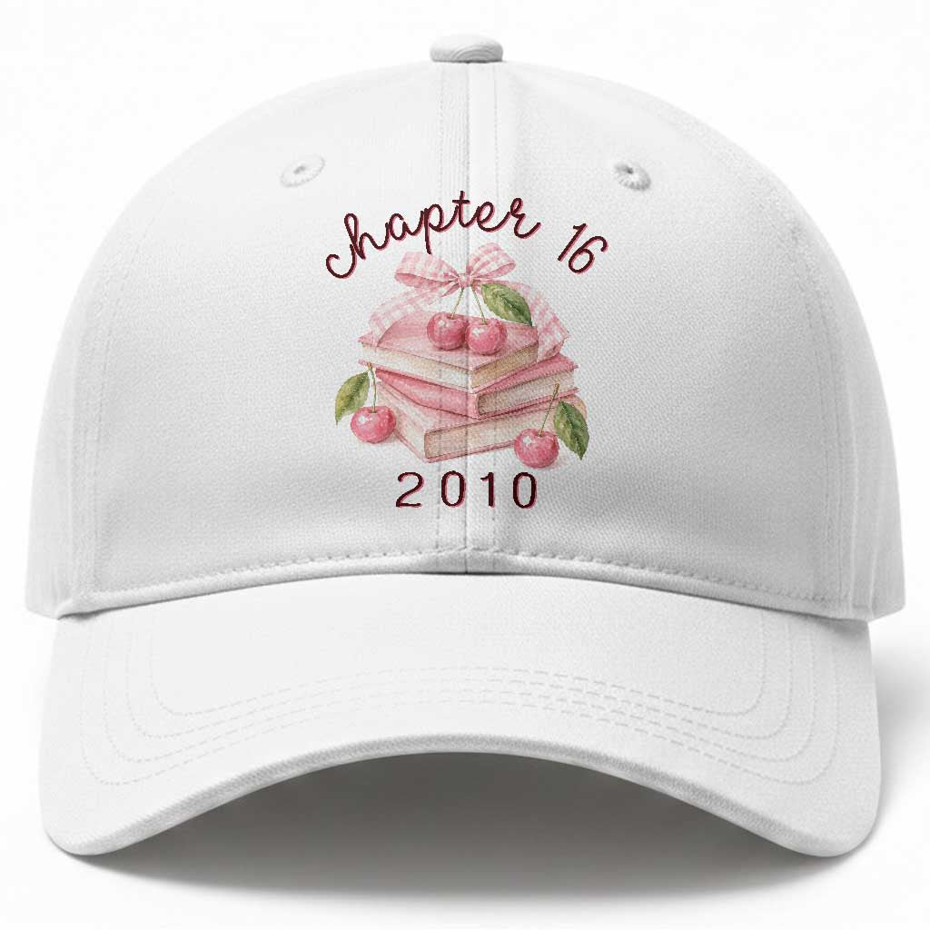 Sweet Chapter 16 Birthday Baseball Cap Cherry Books 16th Birthday Gifts For Her Book Lover TS10 Print Your Wear