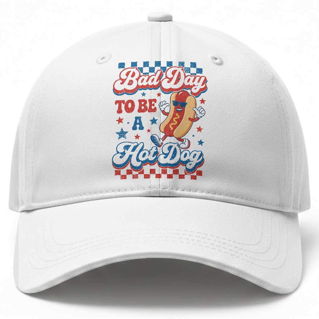 Bad Day To Be A Hot Dog Baseball Cap Hotdog Lover Wiener 4th Of July TS10 Print Your Wear