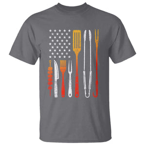 Bbq Smoker T Shirt Barbecue Chef Smoking Tools Grilling Pit Master USA Flag TS10 Charcoal Print Your Wear