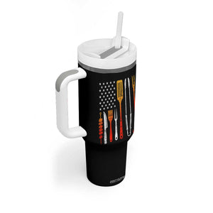 Bbq Smoker Tumbler With Handle Barbecue Chef Smoking Tools Grilling Pit Master USA Flag TS10 Print Your Wear