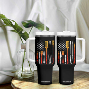 Bbq Smoker Tumbler With Handle Barbecue Chef Smoking Tools Grilling Pit Master USA Flag TS10 Print Your Wear
