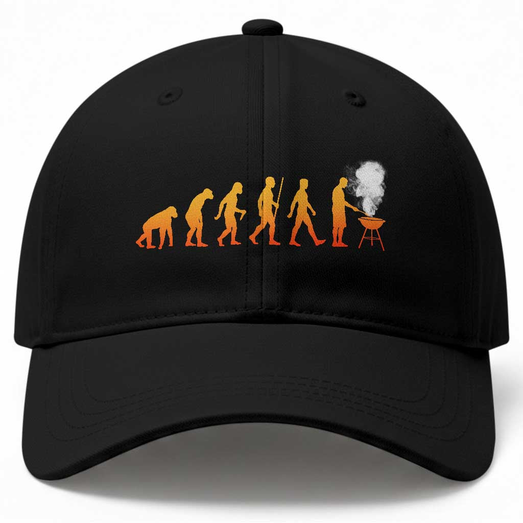 Funny BBQ Baseball Cap Evolution Of Grill Master Grilling Gifts Meat Smoking TS10 Print Your Wear