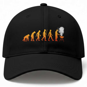 Funny BBQ Baseball Cap Evolution Of Grill Master Grilling Gifts Meat Smoking TS10 Print Your Wear