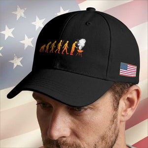 Funny BBQ Baseball Cap Evolution Of Grill Master Grilling Gifts Meat Smoking TS10 Print Your Wear