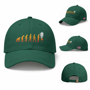 Funny BBQ Baseball Cap Evolution Of Grill Master Grilling Gifts Meat Smoking TS10 Baseball Cap Universal Fit Irish Green Print Your Wear