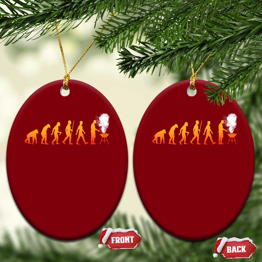 Funny BBQ Ceramic Ornament Evolution Of Grill Master Grilling Gifts Meat Smoking TS10 Print Your Wear