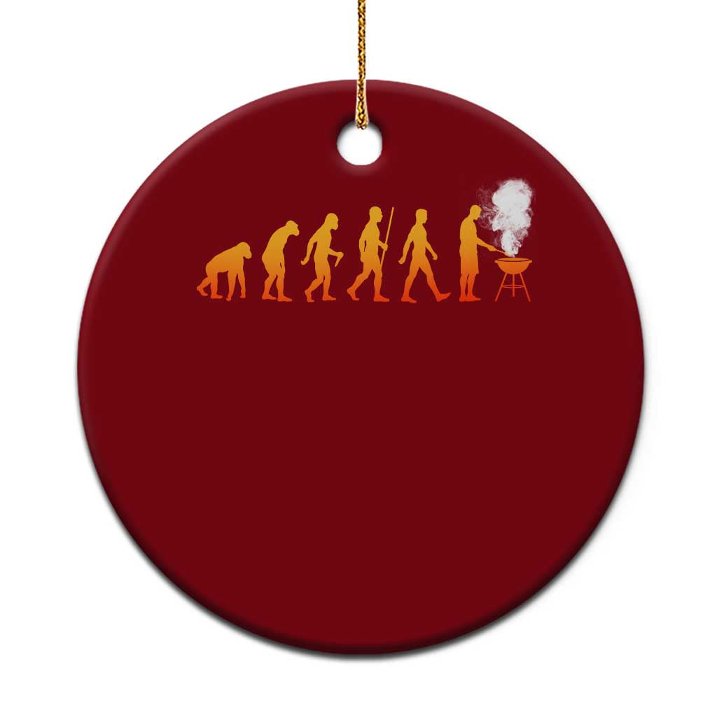 Funny BBQ Ceramic Ornament Evolution Of Grill Master Grilling Gifts Meat Smoking TS10 1pc Red Print Your Wear