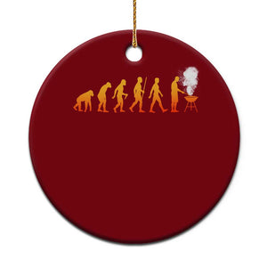 Funny BBQ Ceramic Ornament Evolution Of Grill Master Grilling Gifts Meat Smoking TS10 1pc Red Print Your Wear