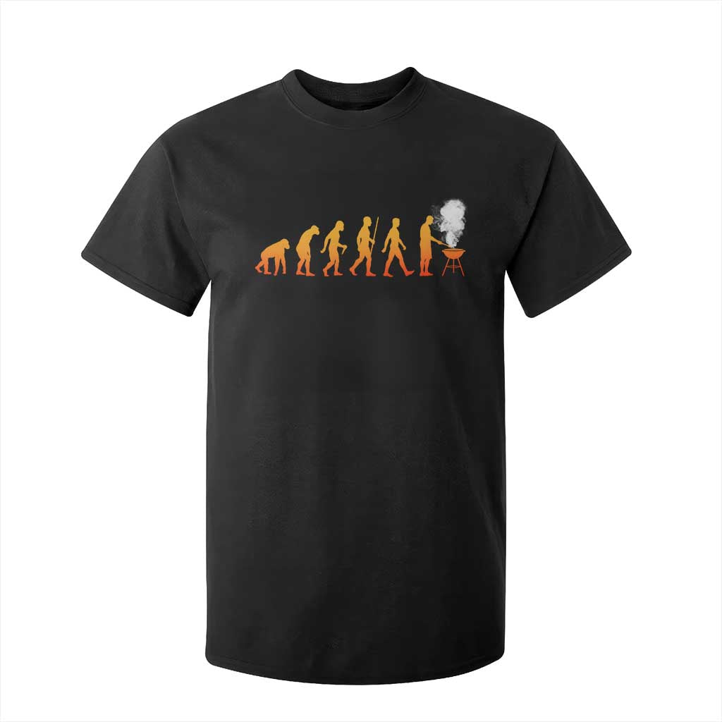 Funny BBQ T Shirt For Kid Evolution Of Grill Master Grilling Gifts Meat Smoking TS10 Black Print Your Wear
