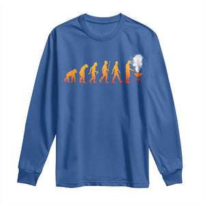 Funny BBQ Long Sleeve Shirt Evolution Of Grill Master Grilling Gifts Meat Smoking TS10 Royal Blue Print Your Wear