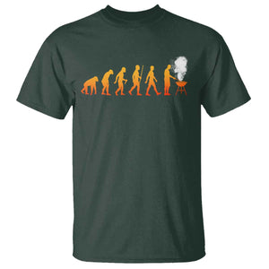 Funny BBQ T Shirt Evolution Of Grill Master Grilling Gifts Meat Smoking TS10 Dark Forest Green Print Your Wear