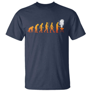 Funny BBQ T Shirt Evolution Of Grill Master Grilling Gifts Meat Smoking TS10 Navy Print Your Wear