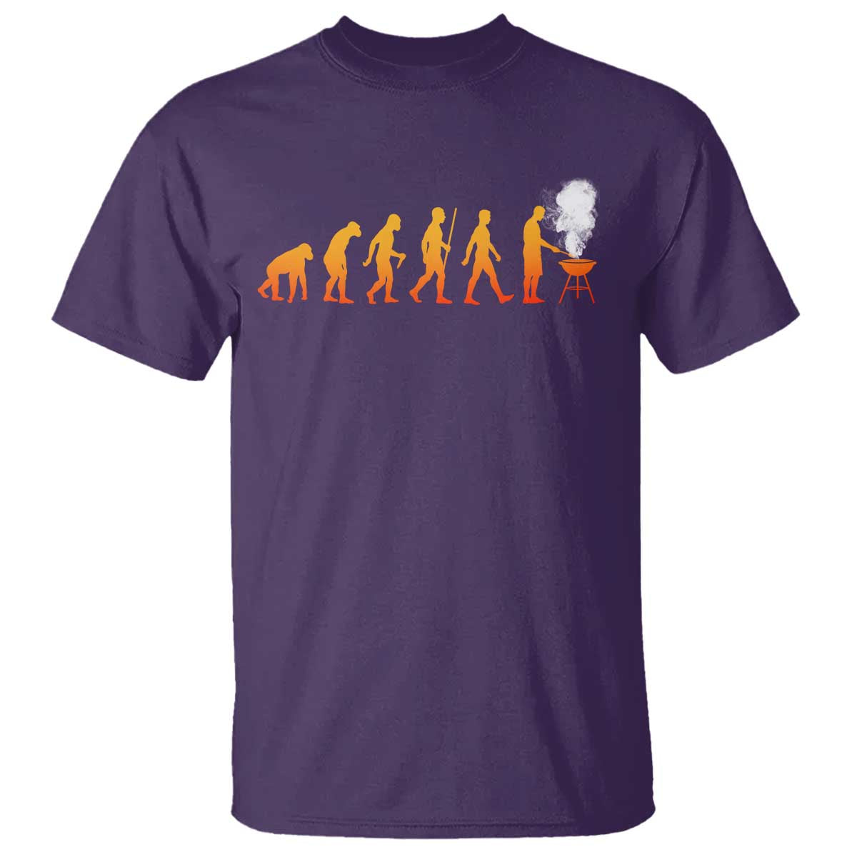 Funny BBQ T Shirt Evolution Of Grill Master Grilling Gifts Meat Smoking TS10 Purple Print Your Wear