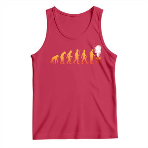 Funny BBQ Tank Top Evolution Of Grill Master Grilling Gifts Meat Smoking TS10 Red Print Your Wear