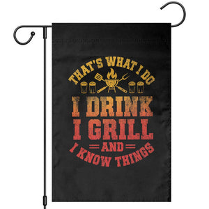 I Drink I Grill Garden Flag Funny Bbq Grilling Barbecue Beer Lovers TS10 Black Print Your Wear