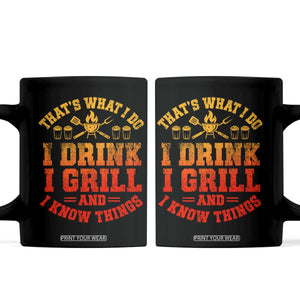I Drink I Grill Coffee Mug Funny Bbq Grilling Barbecue Beer Lovers TS10 Black Print Your Wear