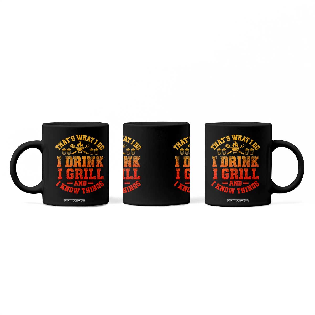 I Drink I Grill Coffee Mug Funny Bbq Grilling Barbecue Beer Lovers TS10 Print Your Wear