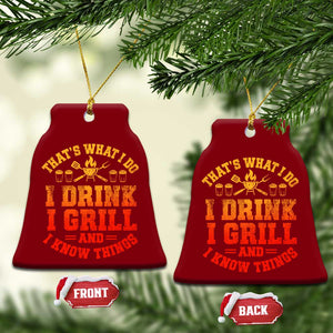 I Drink I Grill Ceramic Ornament Funny Bbq Grilling Barbecue Beer Lovers TS10 Print Your Wear