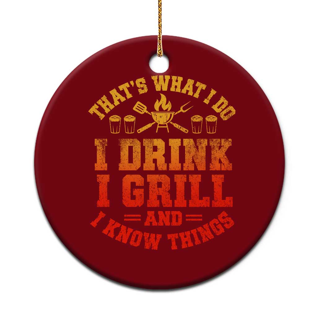 I Drink I Grill Ceramic Ornament Funny Bbq Grilling Barbecue Beer Lovers TS10 1pc Red Print Your Wear