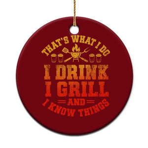 I Drink I Grill Ceramic Ornament Funny Bbq Grilling Barbecue Beer Lovers TS10 1pc Red Print Your Wear
