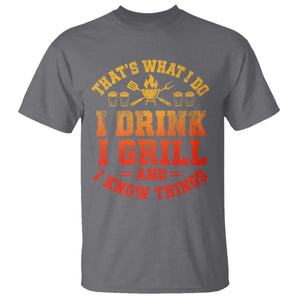 I Drink I Grill T Shirt Funny Bbq Grilling Barbecue Beer Lovers TS10 Charcoal Print Your Wear