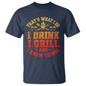 I Drink I Grill T Shirt Funny Bbq Grilling Barbecue Beer Lovers TS10 Navy Print Your Wear
