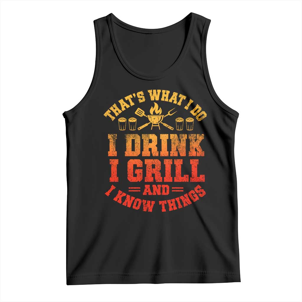 I Drink I Grill Tank Top Funny Bbq Grilling Barbecue Beer Lovers TS10 Black Print Your Wear