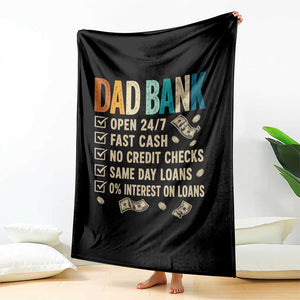 Funny Dad Throw Blanket Retro Dad Bank Fathers Day TS10 Print Your Wear