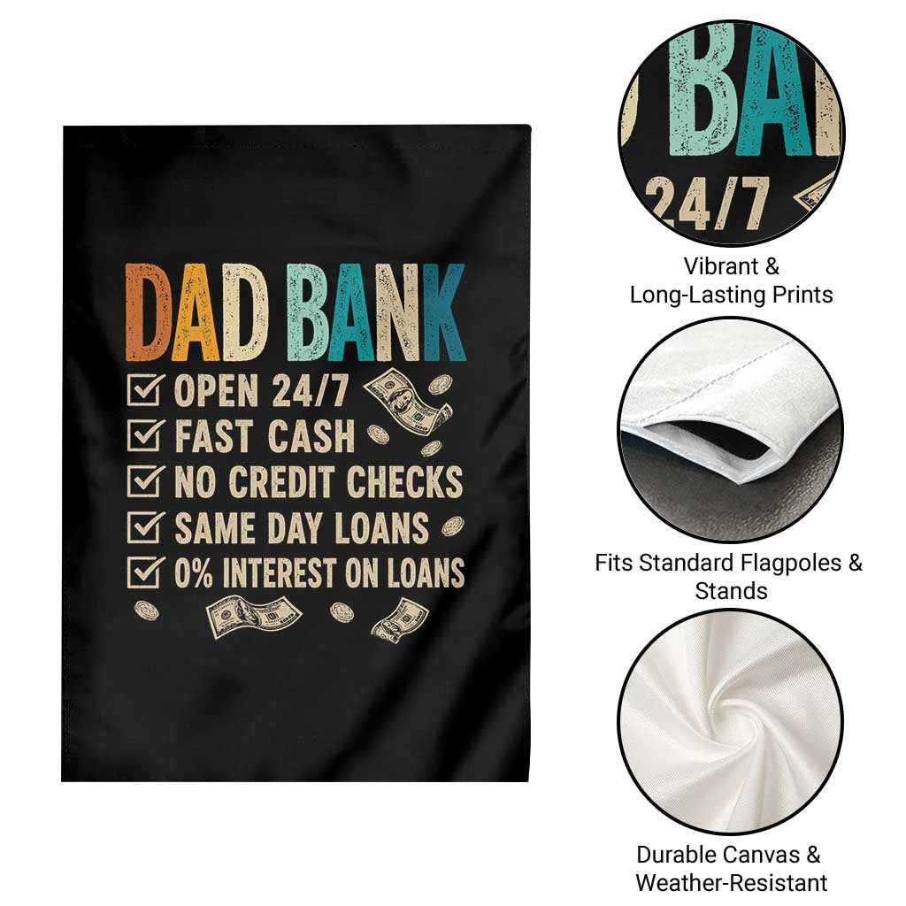 Funny Dad Garden Flag Retro Dad Bank Fathers Day TS10 Print Your Wear