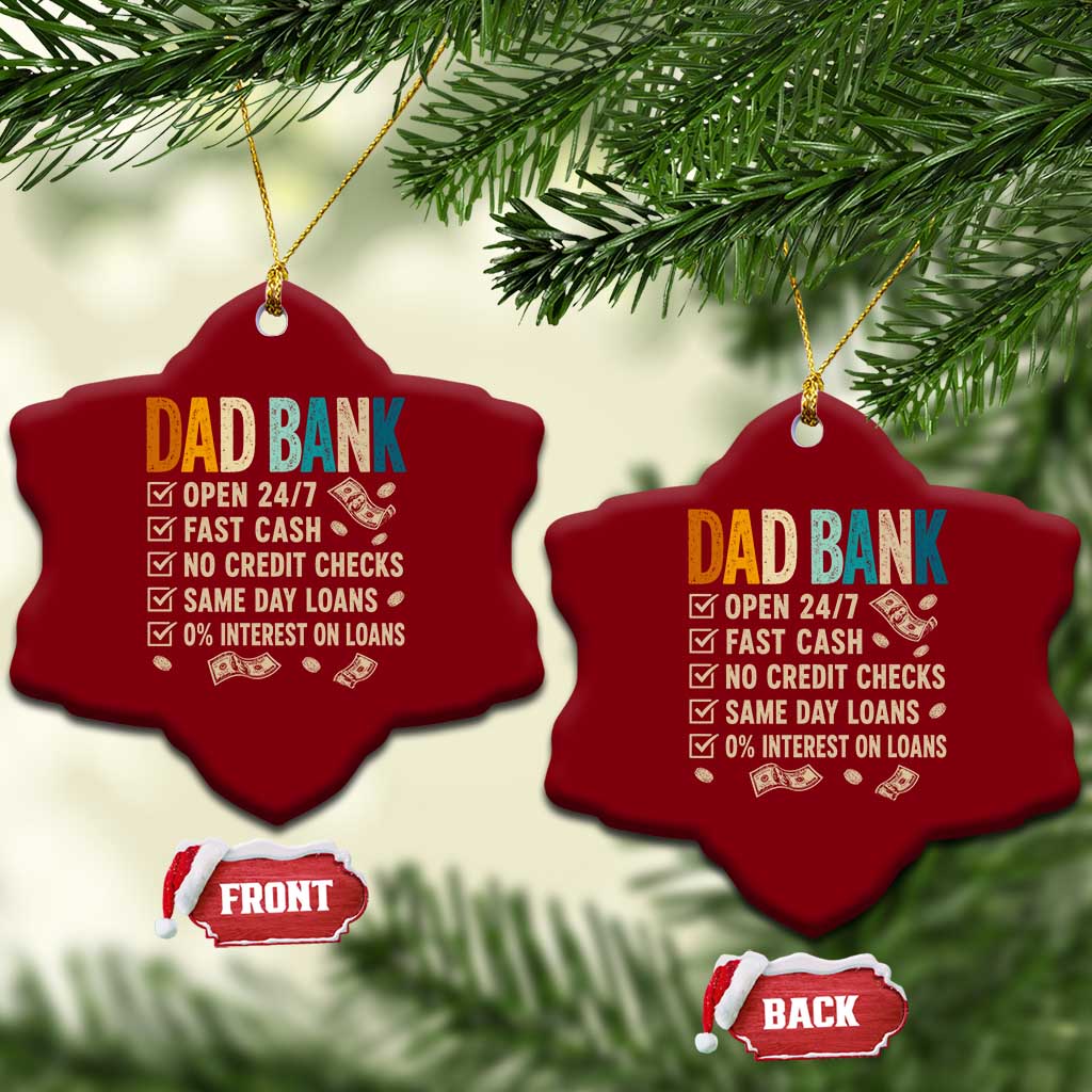 Funny Dad Ceramic Ornament Retro Dad Bank Fathers Day TS10 Print Your Wear