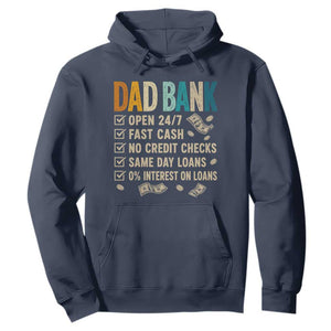 Funny Dad Hoodie Retro Dad Bank Fathers Day TS10 Navy Print Your Wear