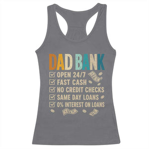 Funny Dad Racerback Tank Top Retro Dad Bank Fathers Day TS10 Charcoal Print Your Wear