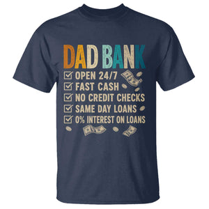 Funny Dad T Shirt Retro Dad Bank Fathers Day TS10 Navy Print Your Wear