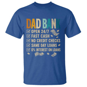 Funny Dad T Shirt Retro Dad Bank Fathers Day TS10 Royal Blue Print Your Wear