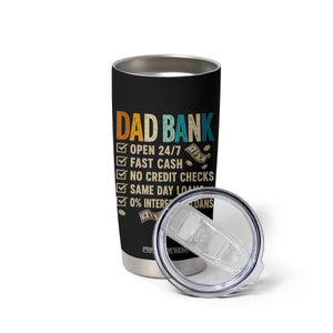 Funny Dad Tumbler Cup Retro Dad Bank Fathers Day TS10 Print Your Wear