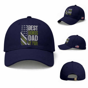 Best Bonus Dad By Par Baseball Cap Step Dad Golf American Flag Fathers Day Gift For Golfers TS10 Baseball Cap Universal Fit Dark Blue Print Your Wear