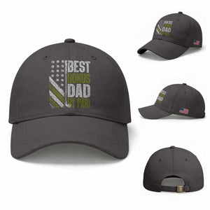 Best Bonus Dad By Par Baseball Cap Step Dad Golf American Flag Fathers Day Gift For Golfers TS10 Baseball Cap Universal Fit Dark Gray Print Your Wear