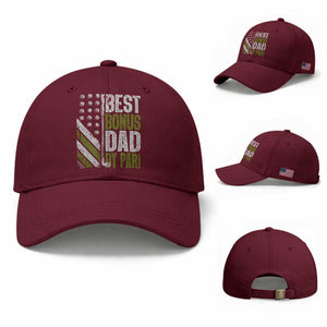 Best Bonus Dad By Par Baseball Cap Step Dad Golf American Flag Fathers Day Gift For Golfers TS10 Baseball Cap Universal Fit Maroon Print Your Wear