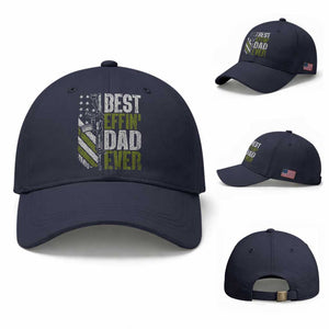 Best Effin Dad Ever Baseball Cap Fathers Day Daddy Gun American Flag TS10 Baseball Cap Universal Fit Navy Print Your Wear