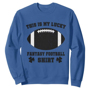 Lucky Fantasy Football Sweatshirt Vintage Commissioner Draft Party Commish FFL TS10 Royal Blue Print Your Wear