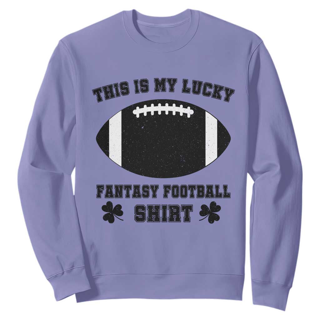 Lucky Fantasy Football Sweatshirt Vintage Commissioner Draft Party Commish FFL TS10 Violet Print Your Wear